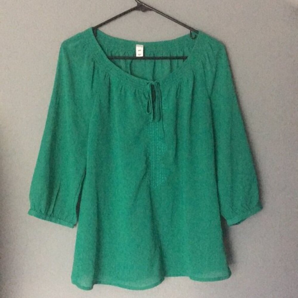 Old Navy Green summer sheer blouse